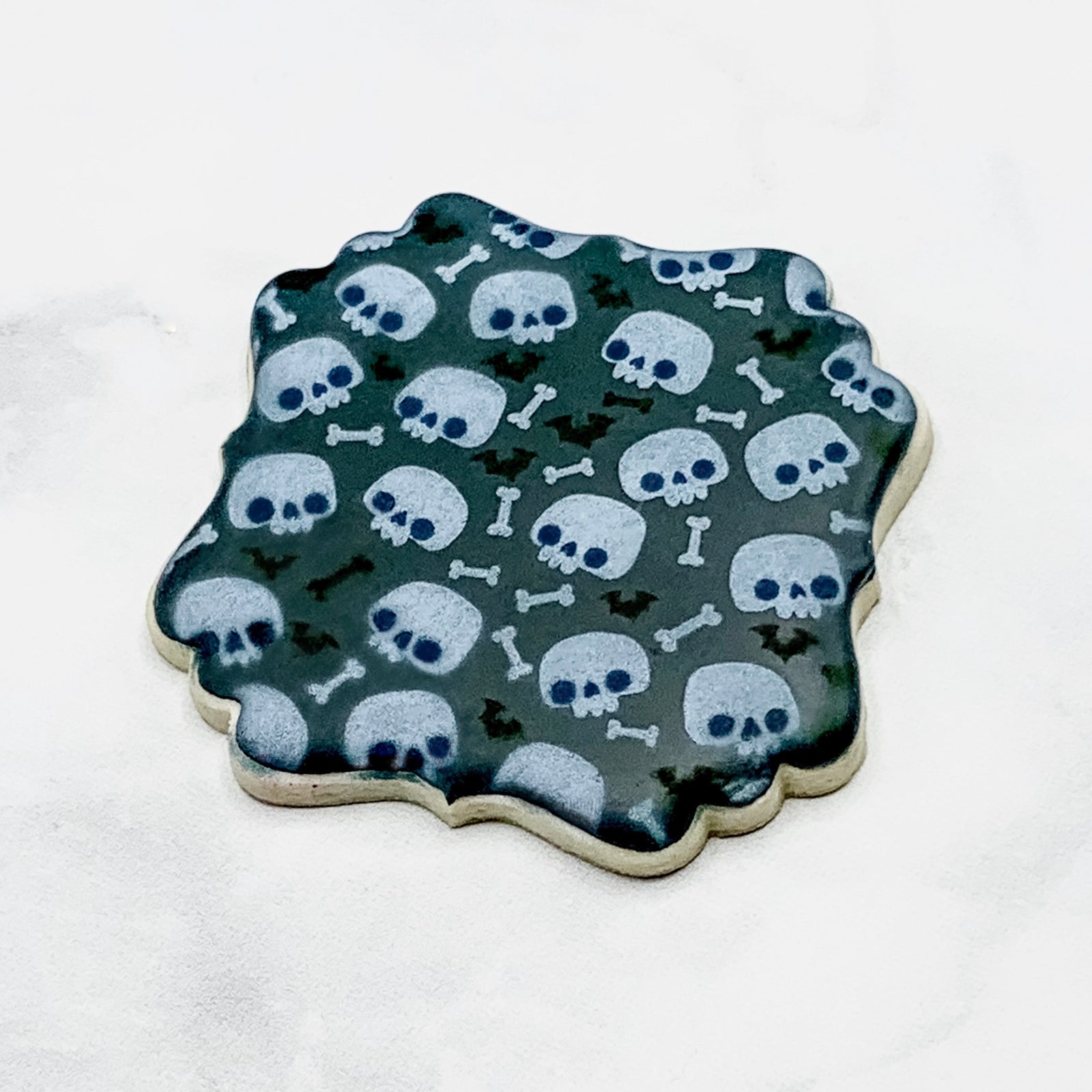 5.5 x 5.5 Stencil Skulls and Bats 2 Part Stencil