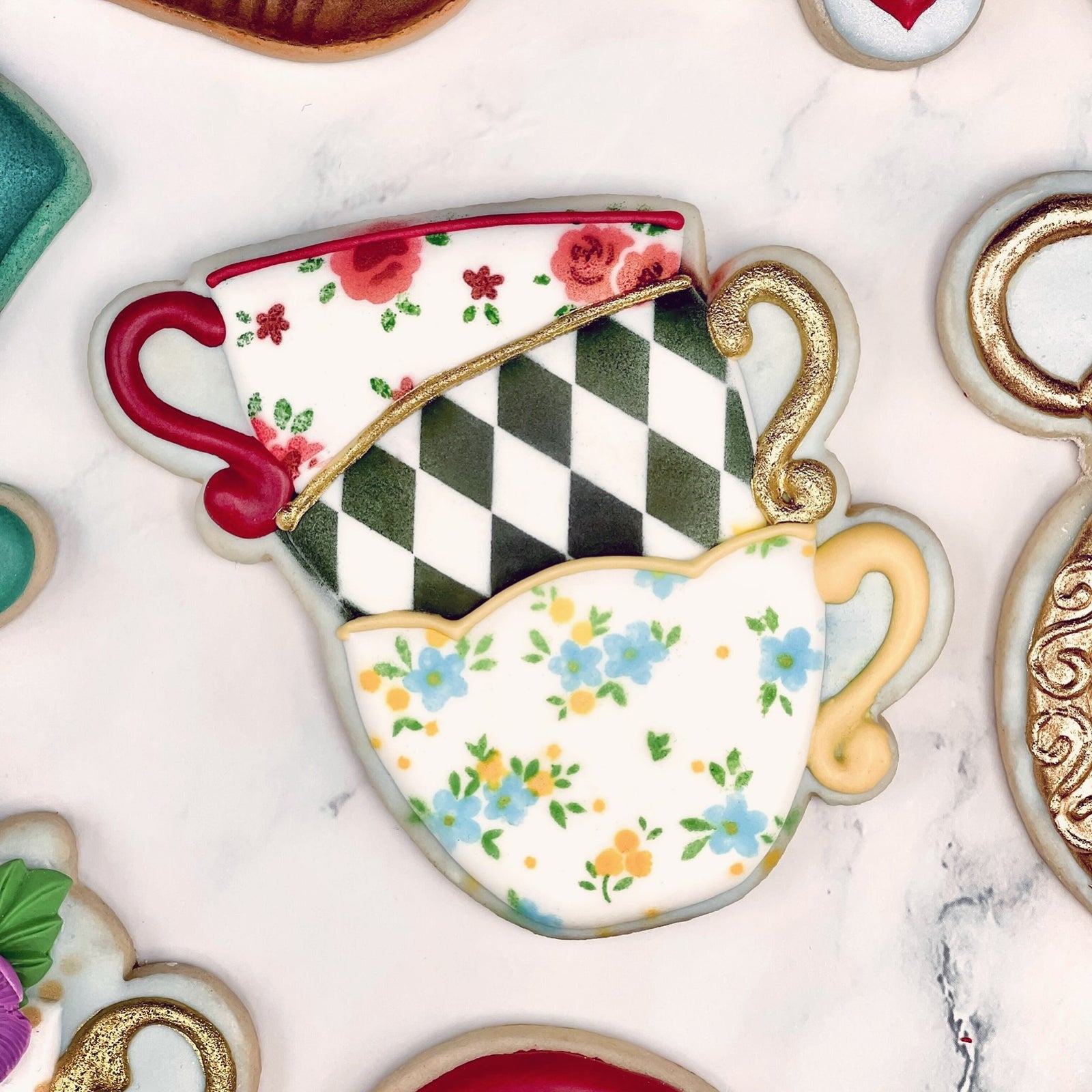 5.5 x 5.5 Stencil Vintage Roses 3 Part Stencil