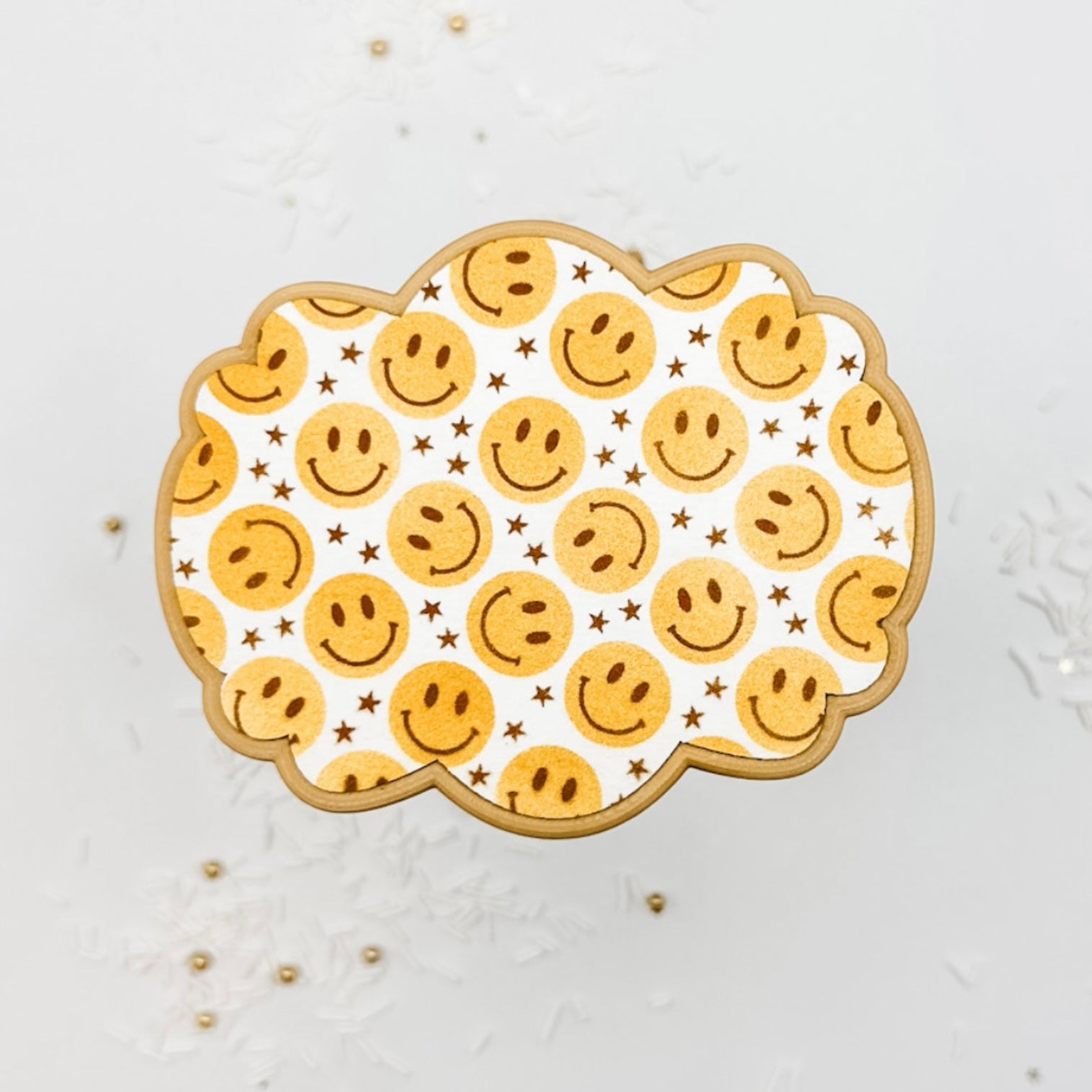 5.5 x 5.5 Stencil Smiley Faces 2 Part Stencil