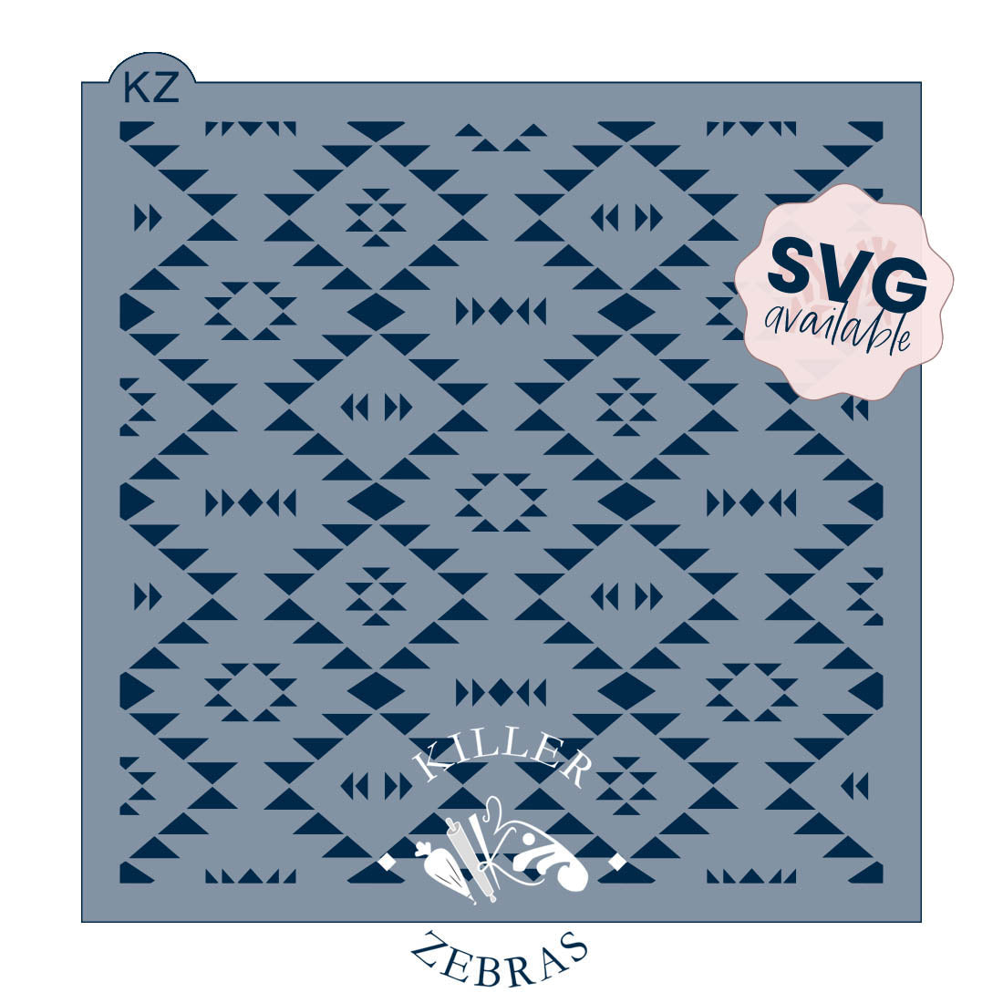 5.5 x 5.5 Stencil Aztec Tribal Stencil