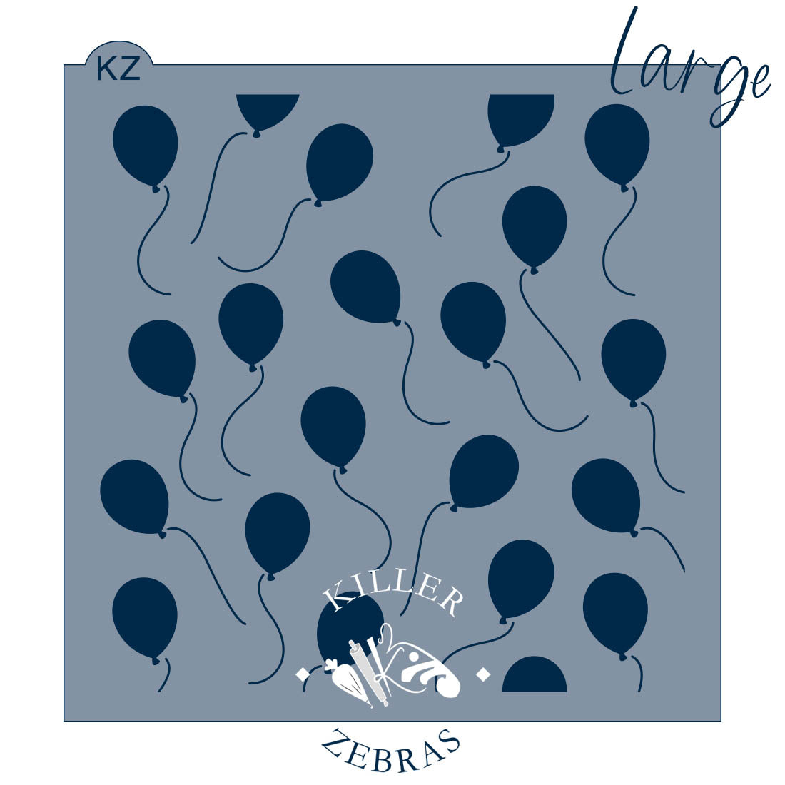 5.5 x 5.5 Stencil Balloons Stencil Large