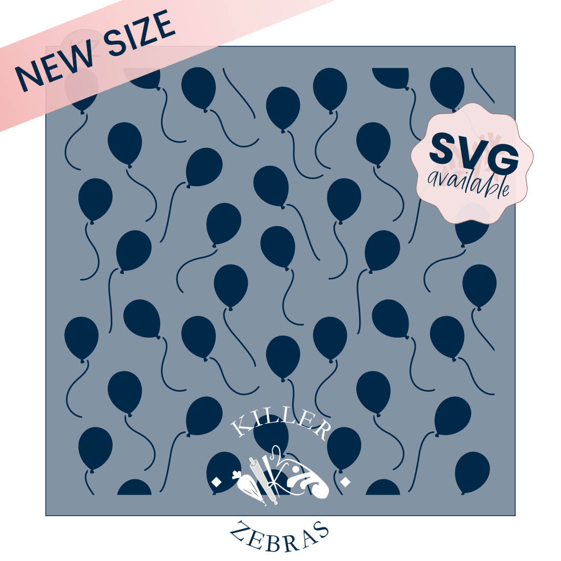 5.5 x 5.5 Stencil Balloons Stencil