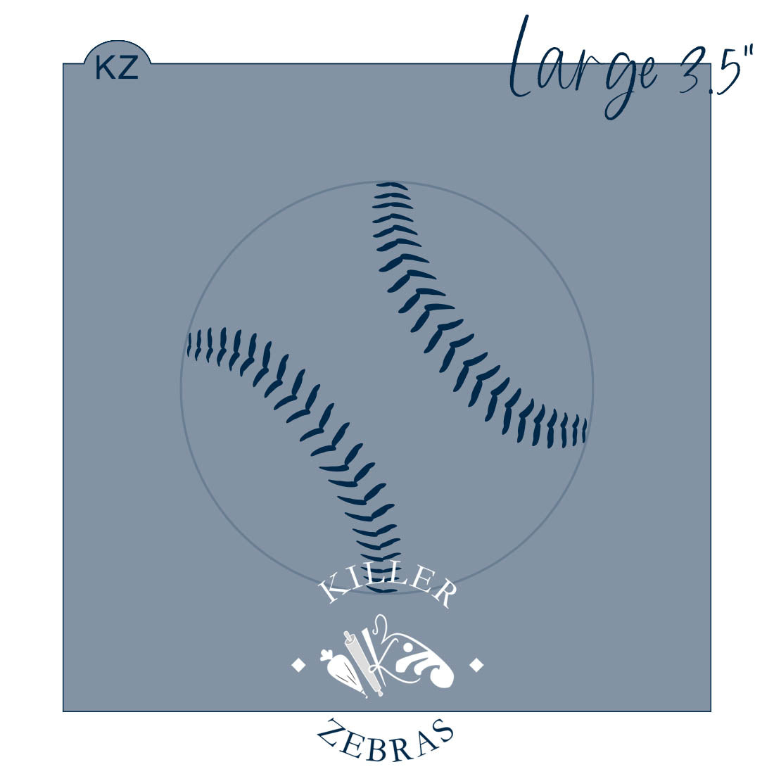 5.5 x 5.5 Stencil Baseball – Cookie Stencil