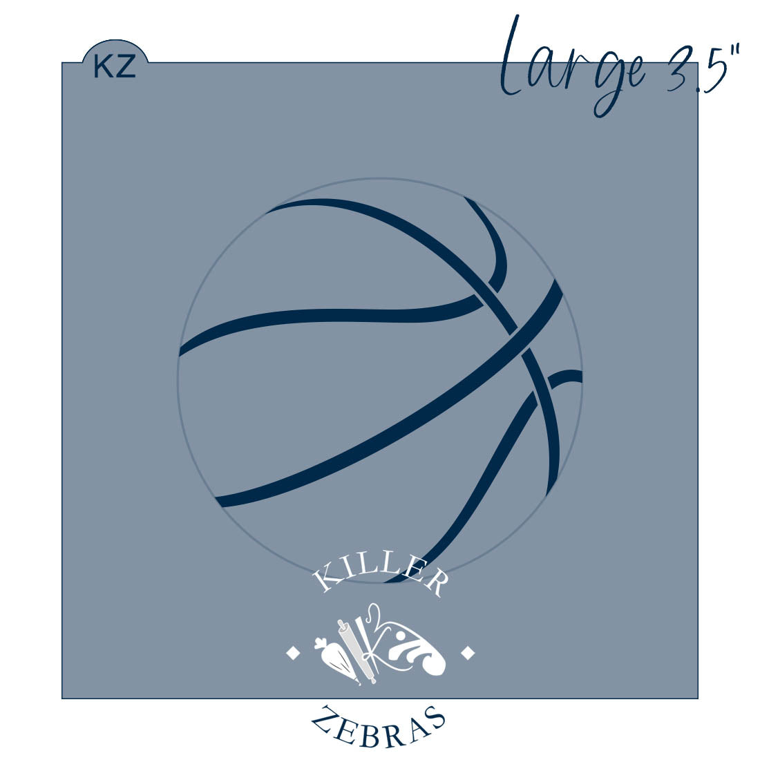 5.5 x 5.5 Stencil Basketball – Cookie Stencil