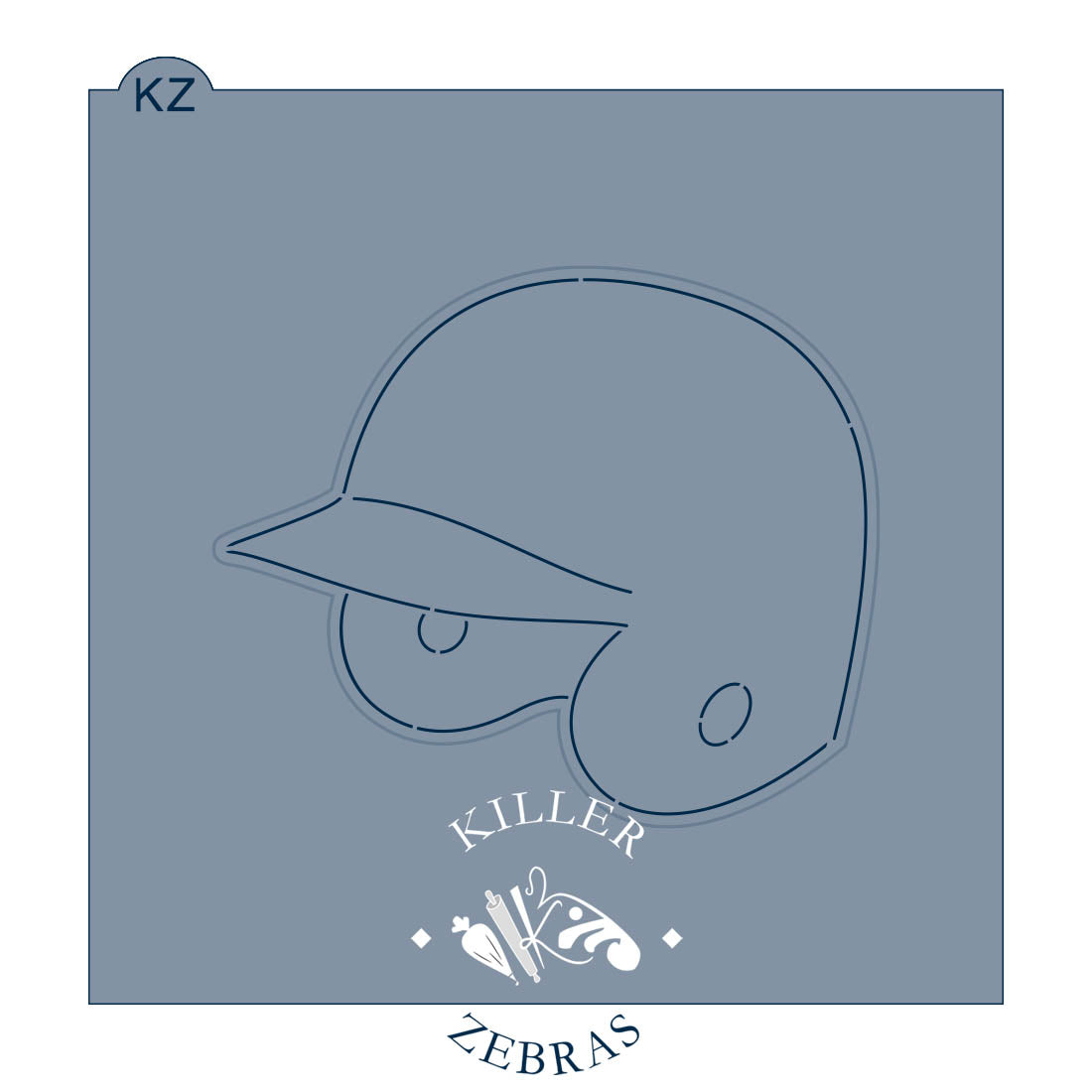 Cookie Cutters Batting Helmet – Cookie Cutter & Stencil Set