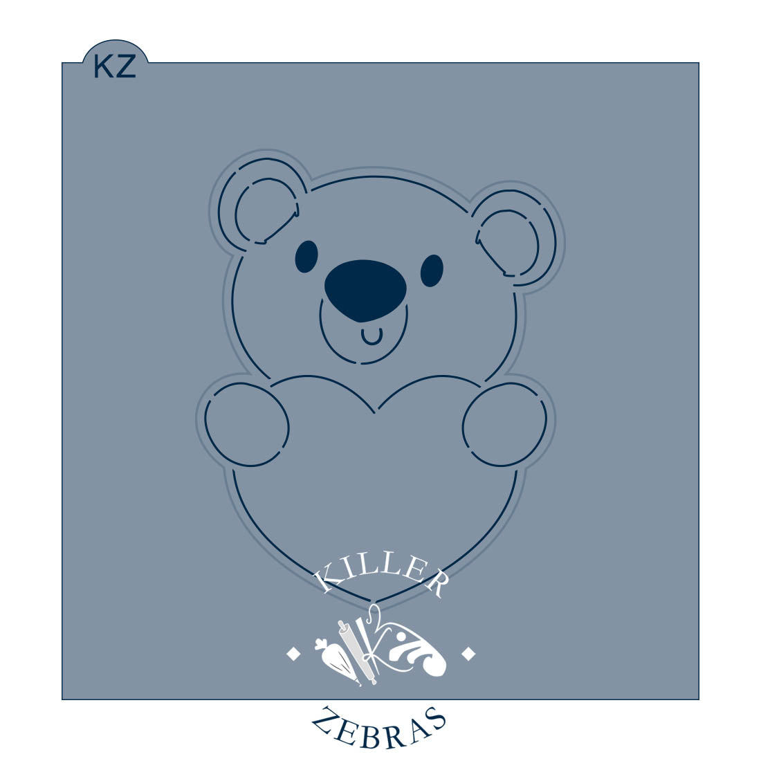 Cookie Cutters Bear with Heart Cutter/Stencil