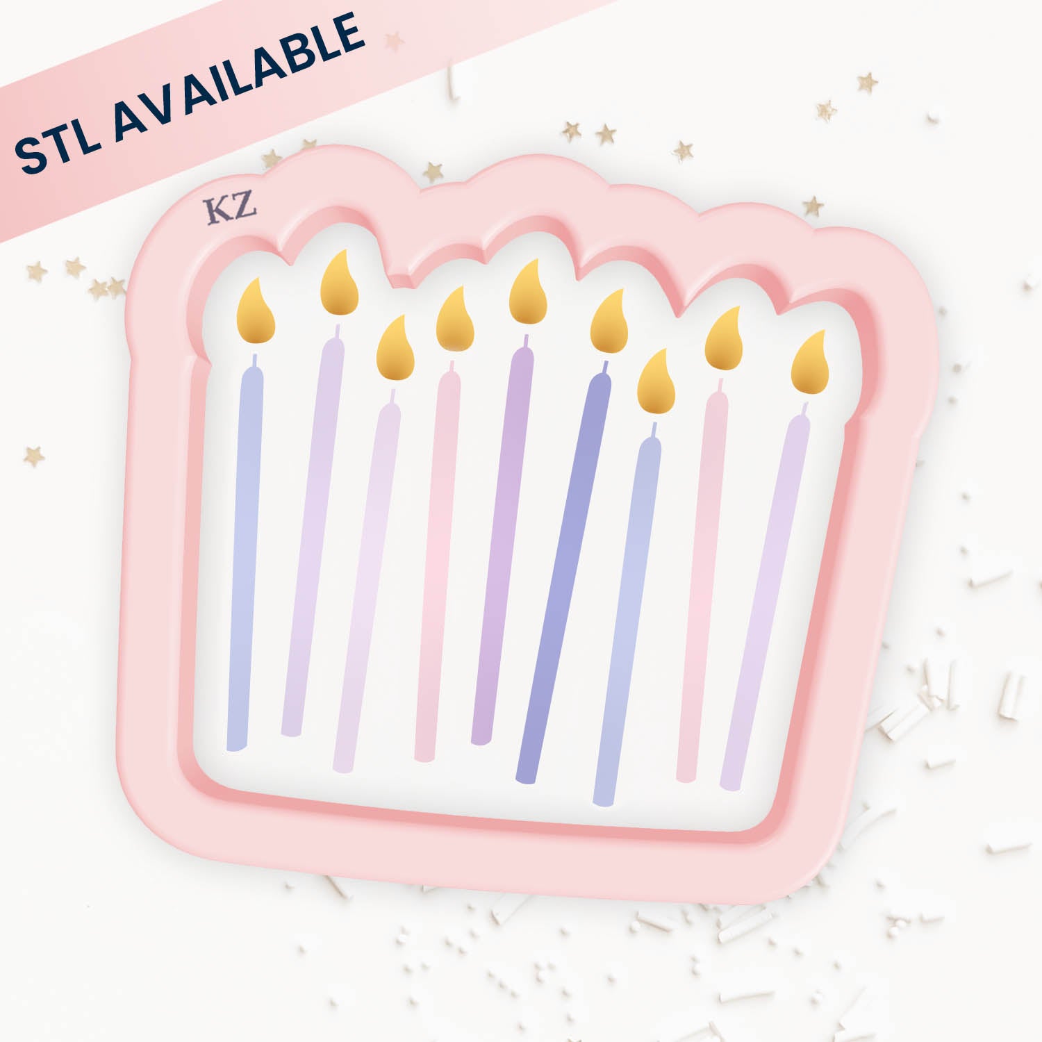 Cookie Cutters Birthday Candles Cutter/Stencil