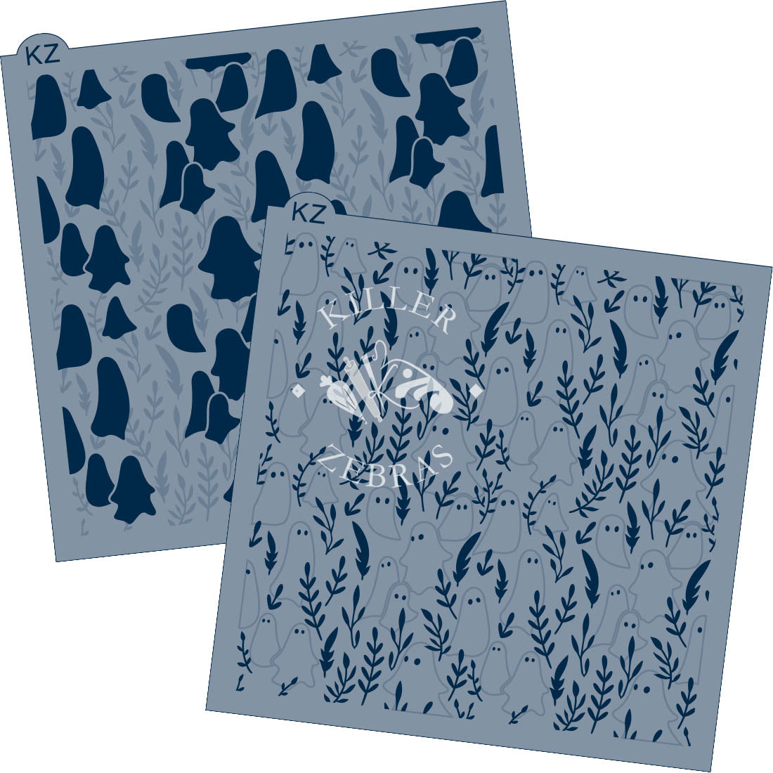 5.5 x 5.5 Stencil Boho Ghosts 2 Part Stencil