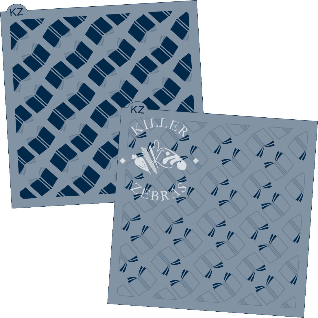 5.5 x 5.5 Stencil Bookworm 2 Part Stencil