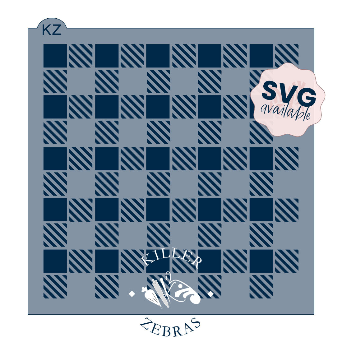 5.5 x 5.5 Stencil Buffalo Plaid Stencil Digital SVG Download