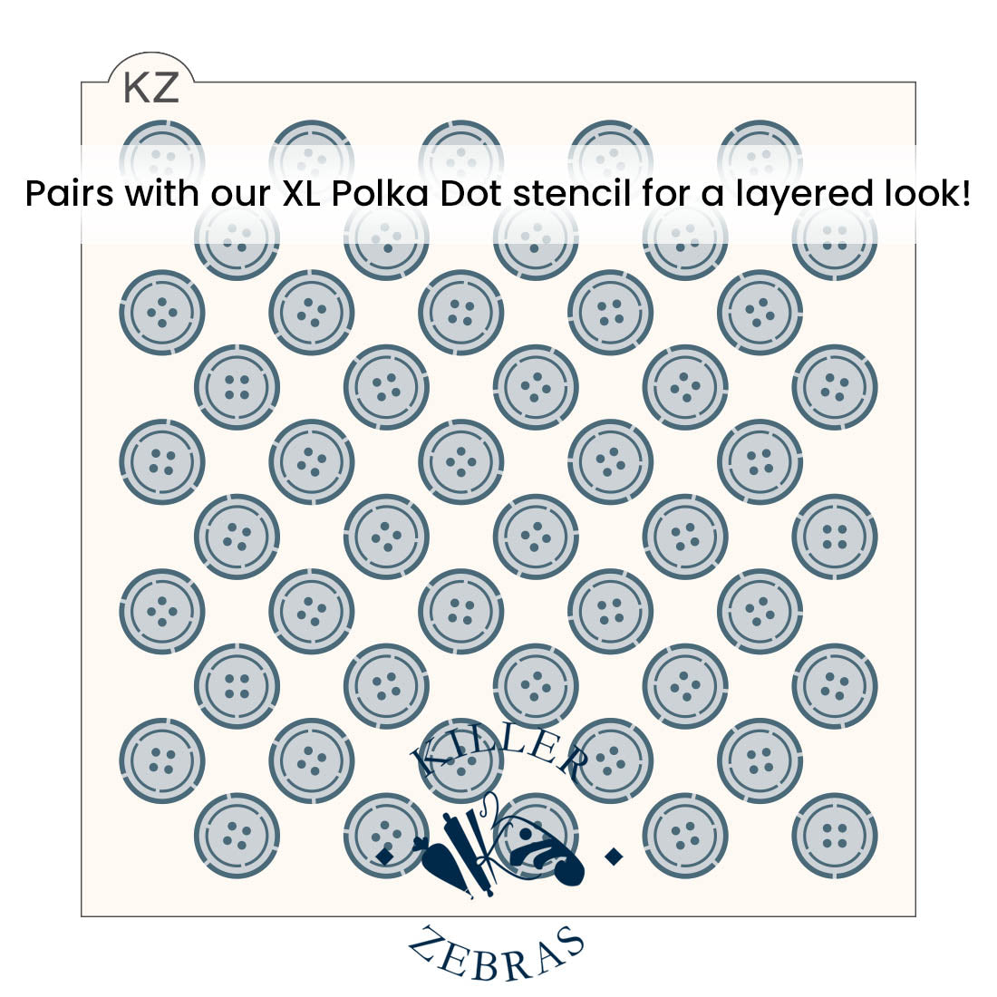 5.5 x 5.5 Stencil Buttons – Cookie Stencil