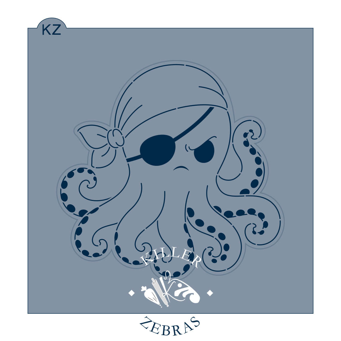 Cookie Cutters CSLA Pirate Octopus – Cookie Cutter & Stencil Set