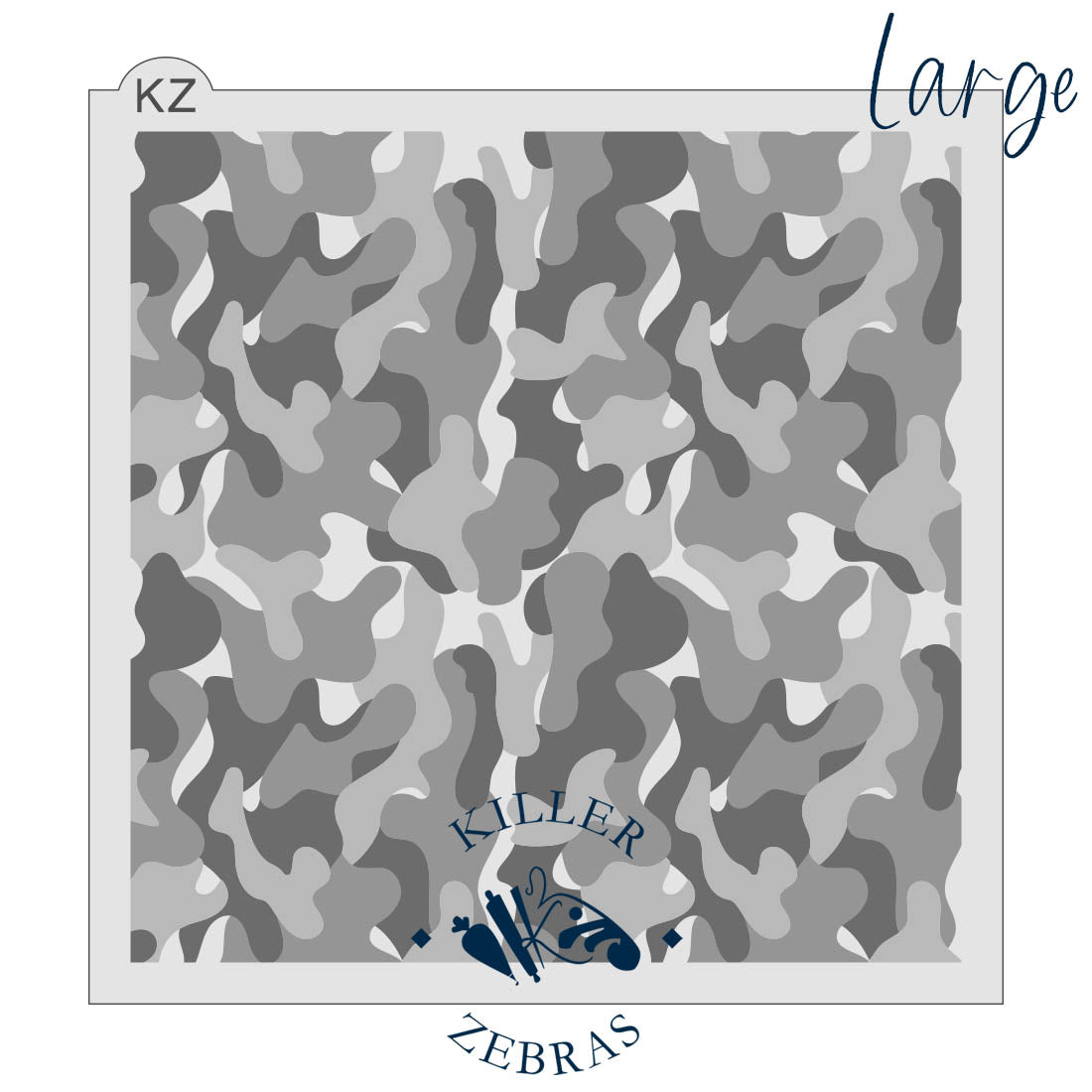 5.5 x 5.5 Stencil Camo – Layered Cookie Stencil