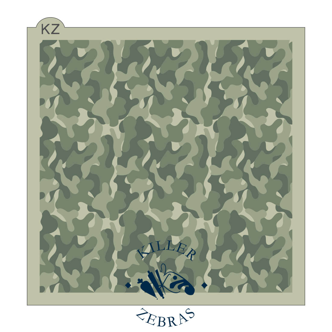 5.5 x 5.5 Stencil Camo – Layered Cookie Stencil