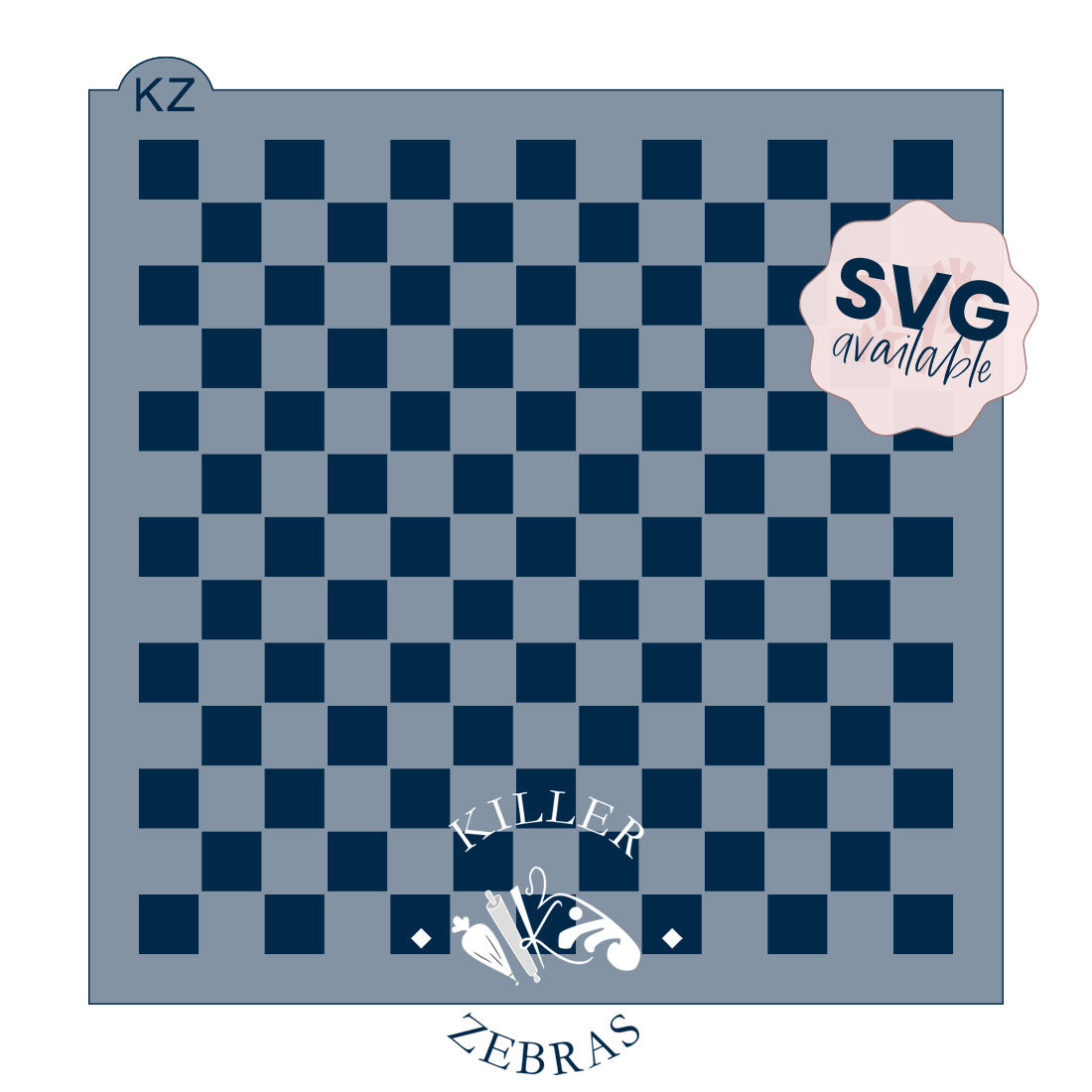 5.5 x 5.5 Stencil Checkerboard Stencil Digital SVG Download