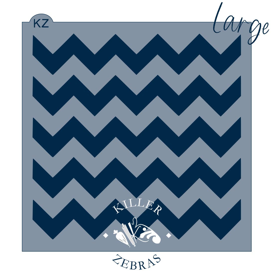 5.5 x 5.5 Stencil Chevrons Stencil Large