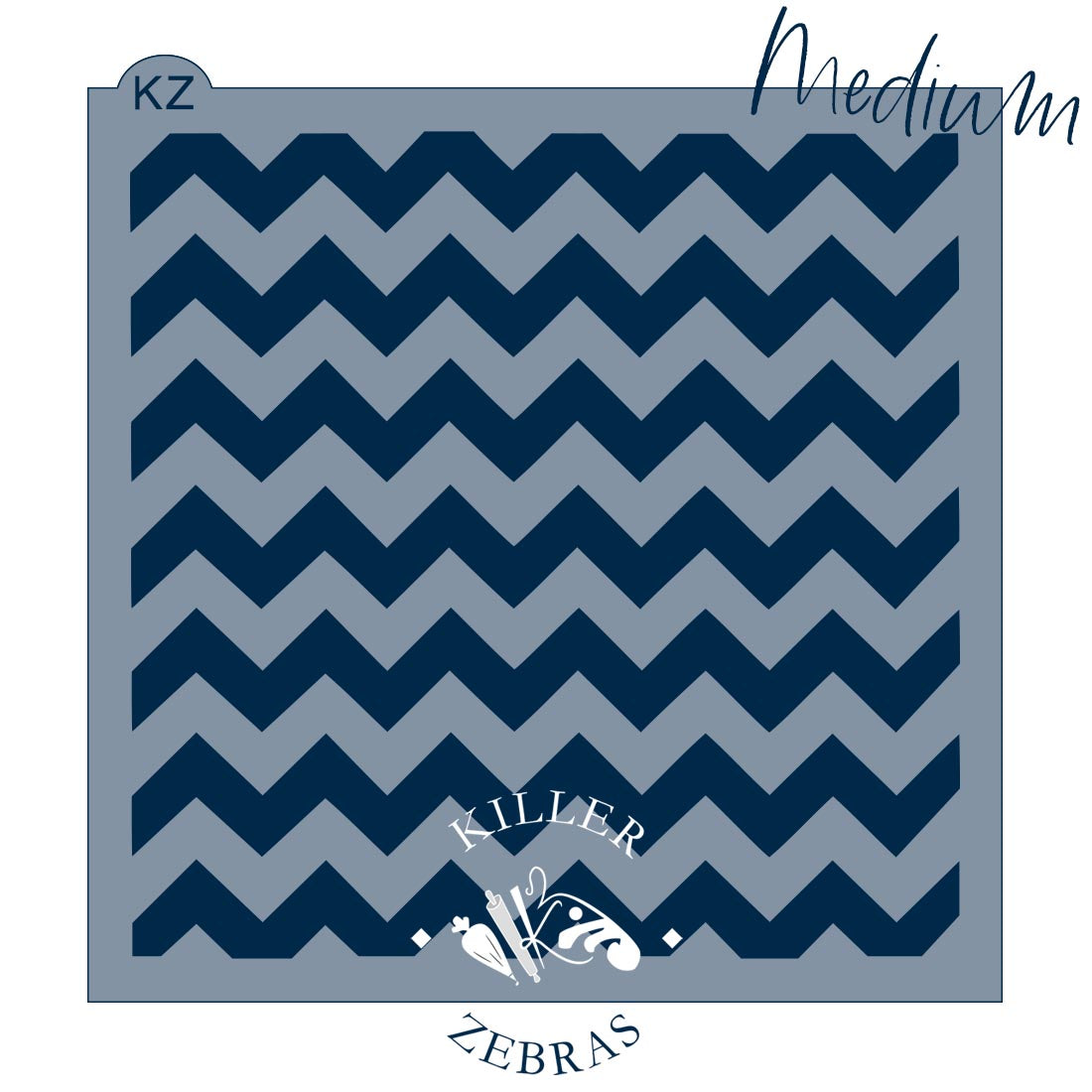 5.5 x 5.5 Stencil Chevrons Stencil Medium