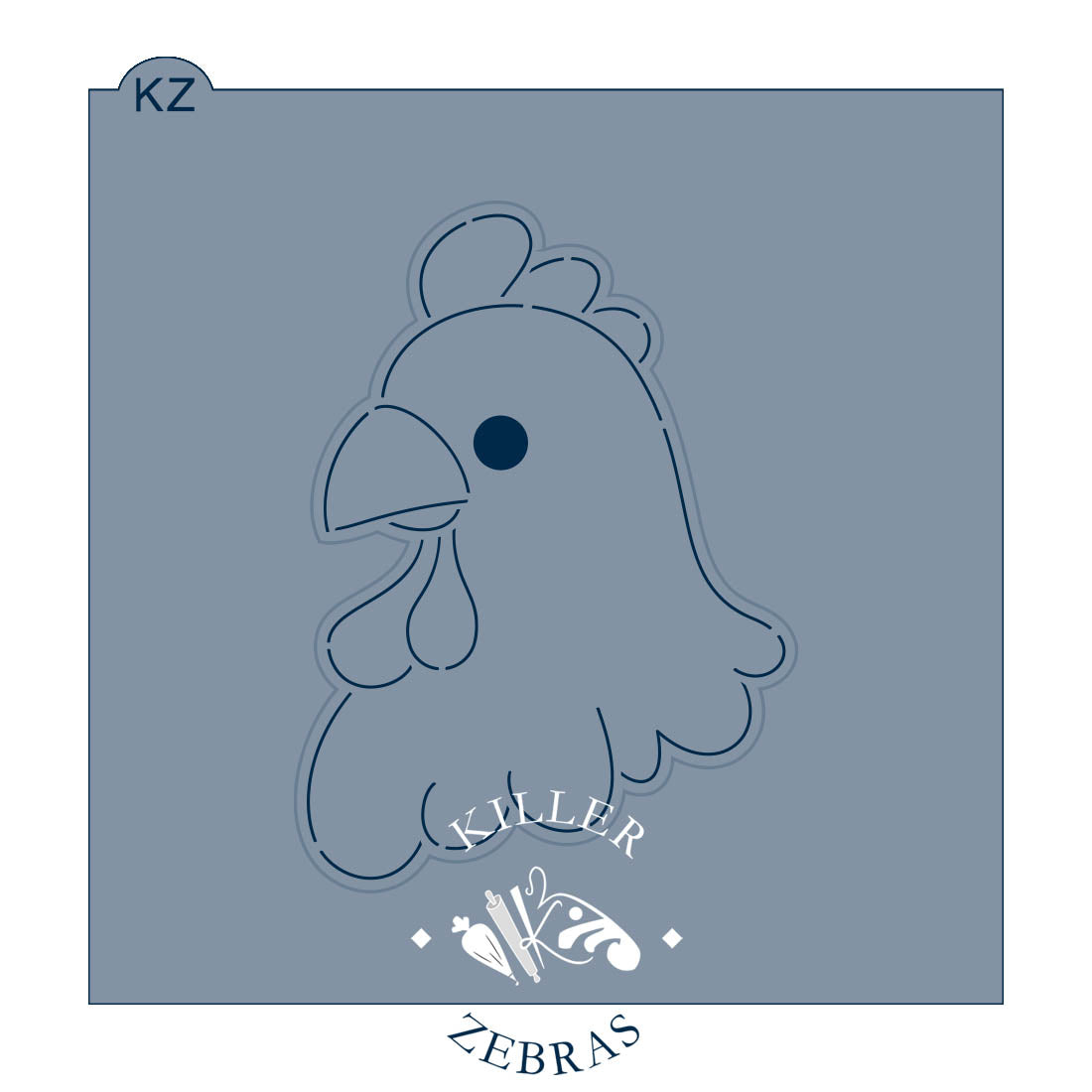 Cookie Cutters Chicken Head Cutter/Stencil