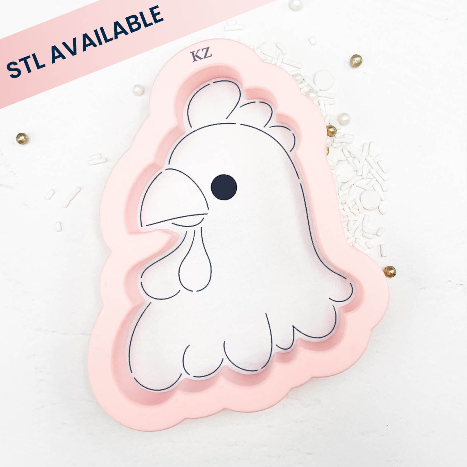 Cookie Cutters Chicken Head Cutter/Stencil