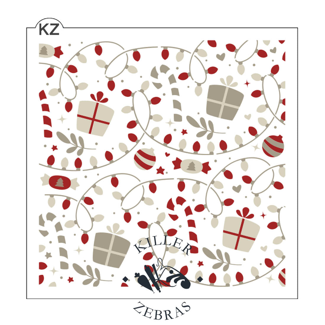 5.5 x 5.5 Stencil Christmas Joy 3 Part Stencil