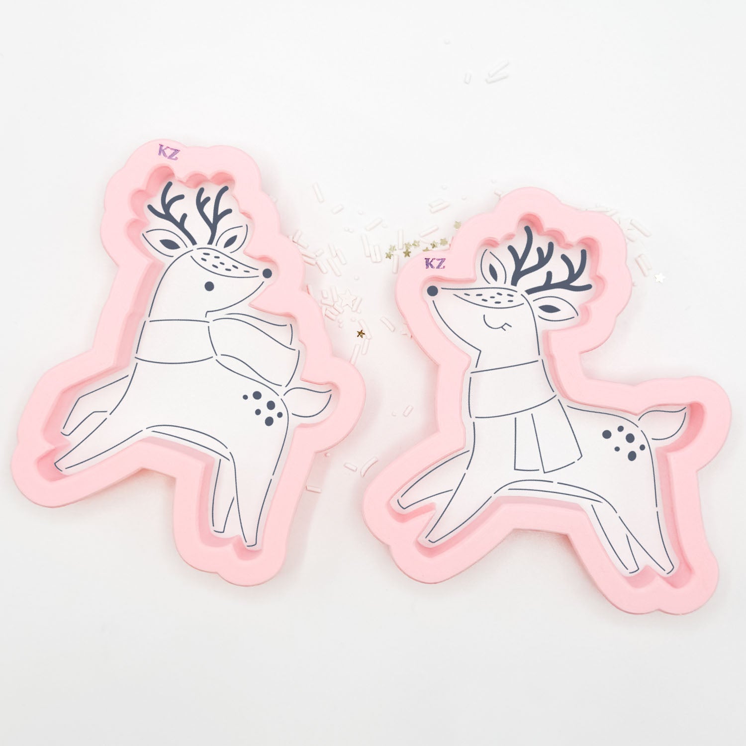 Cookie Cutters Christmas Reindeer Cutter/Stencil Set of 2