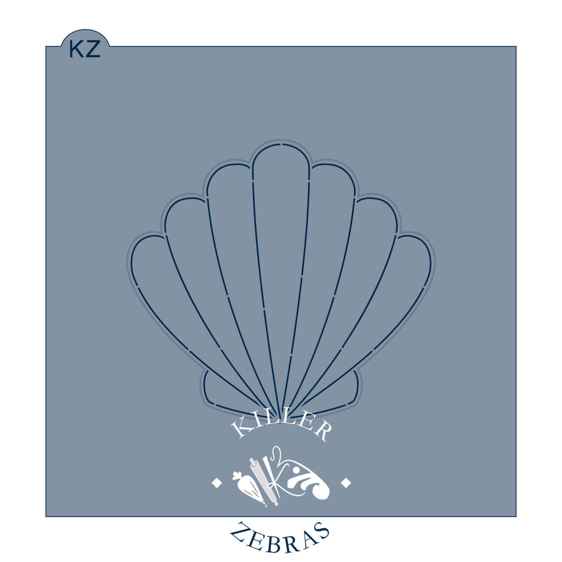 Cookie Cutters Clamshell Cutter/Stencil No Cutter Outline Stencil Only