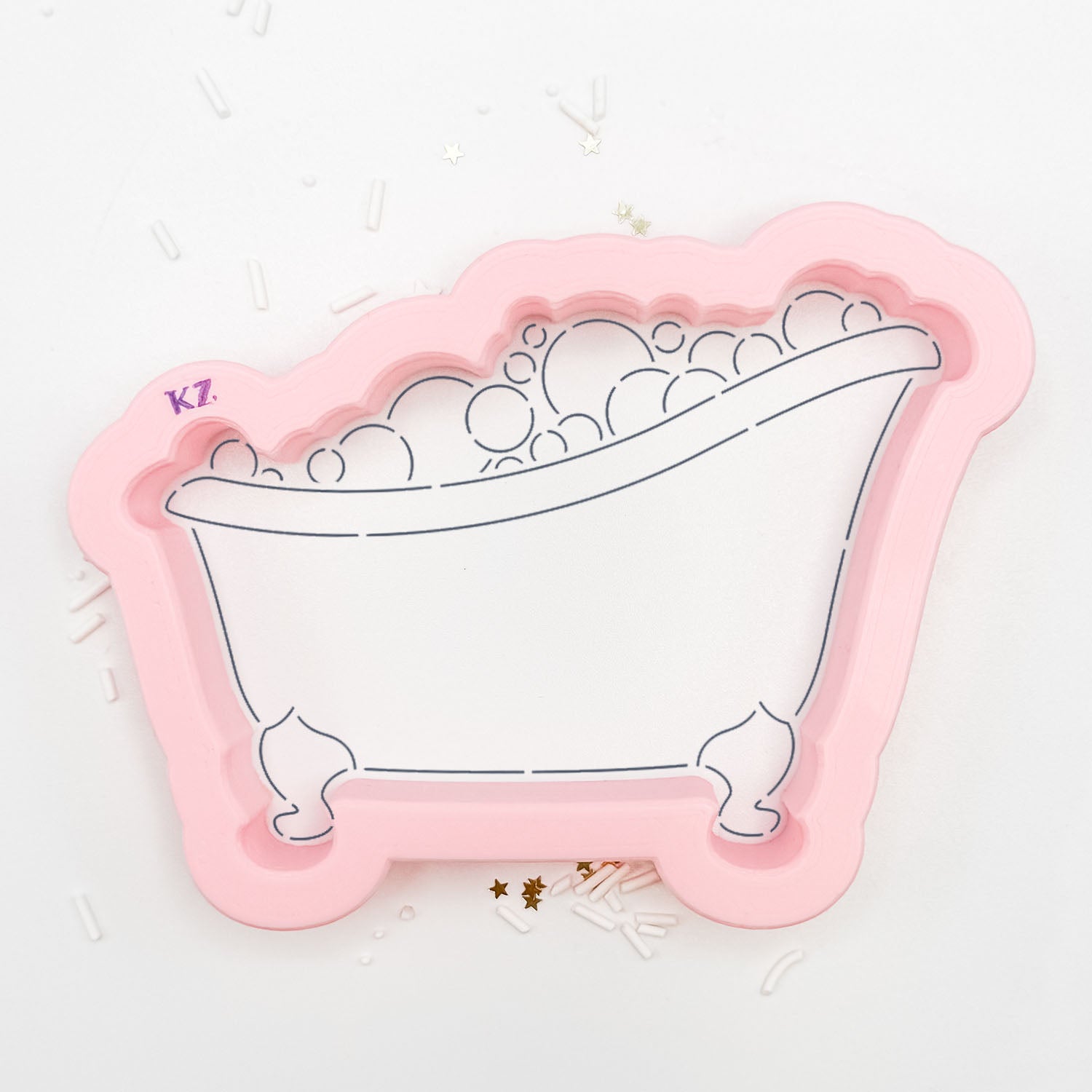 Clawfoot Tub with Bubbles Cutter/Stencil