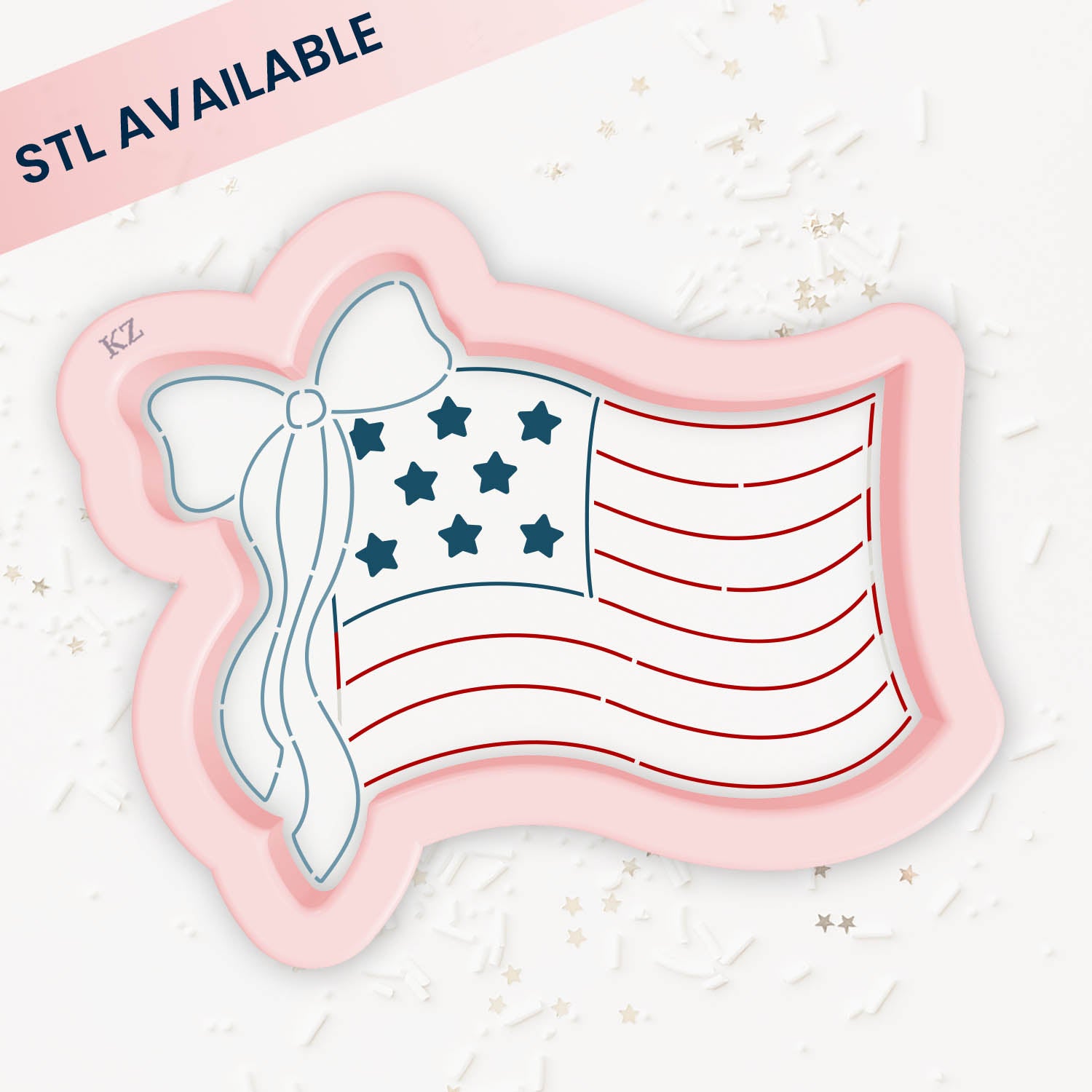 Cookie Cutters Coquette Flag – Cookie Cutter & Stencil Set