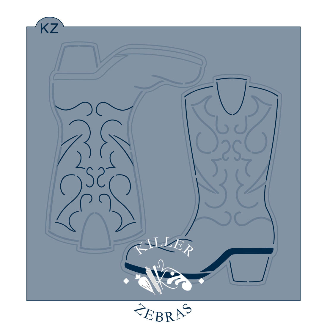 Cookie Cutters Cowboy Boot Cutter/Stencil