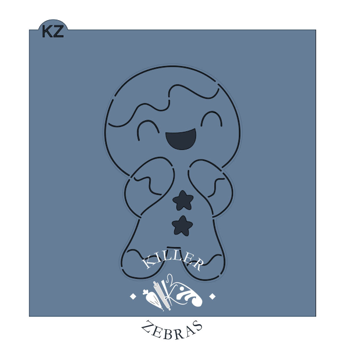 Cute Gingerbread Man (Style 2) Cutter/Stencil