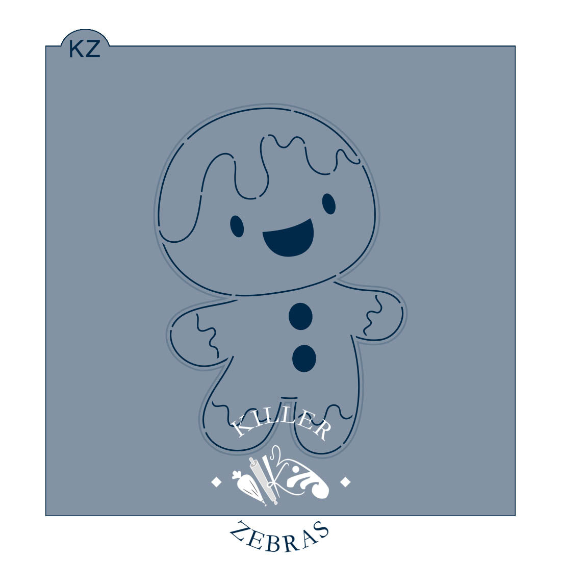 Cookie Cutters Cute Gingerbread Men Cutter/Stencil Set of 3