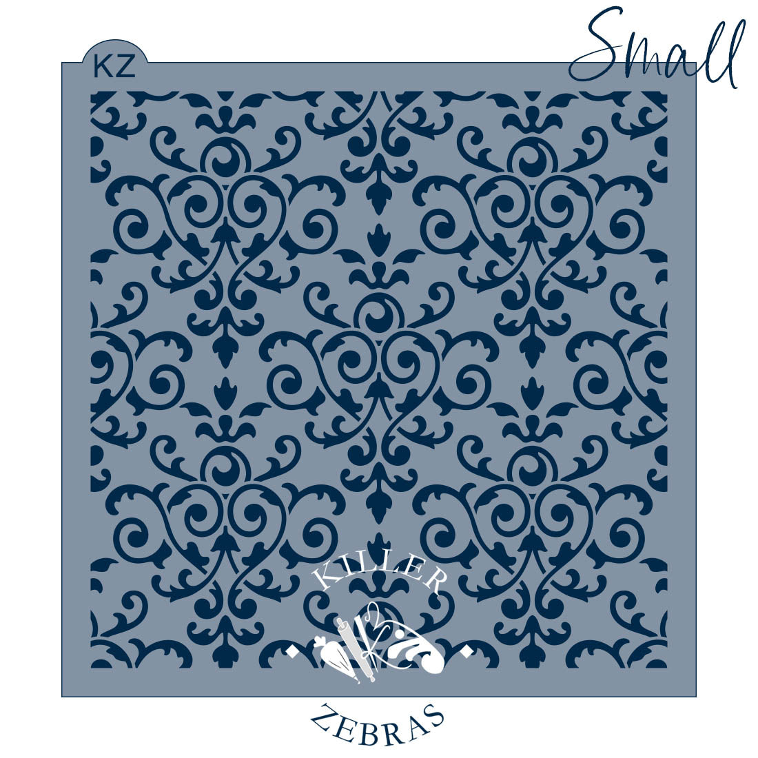 5.5 x 5.5 Stencil Damask – Cookie Stencil