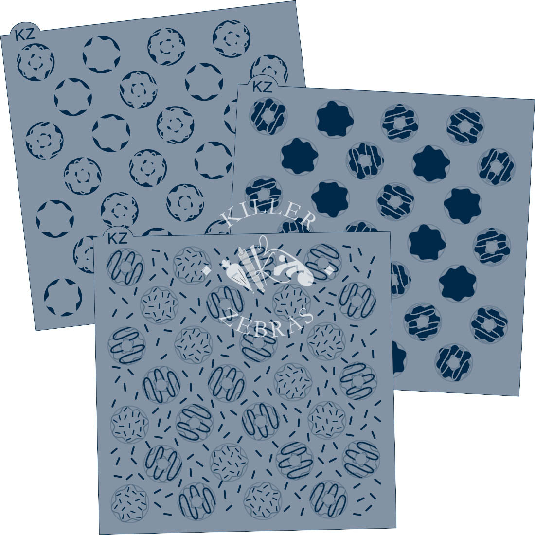 5.5 x 5.5 Stencil Donuts – Layered Cookie Stencil