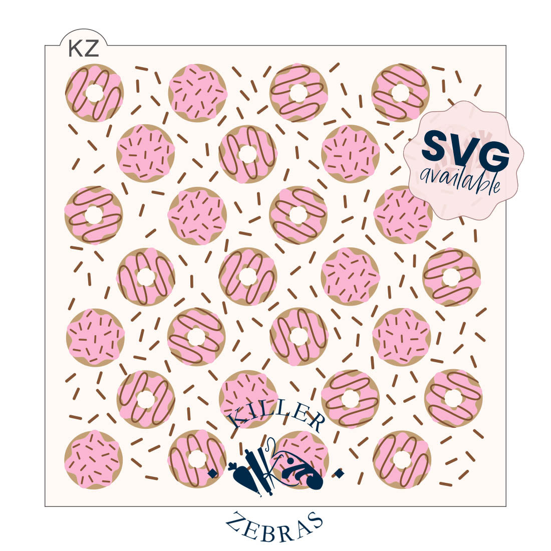 5.5 x 5.5 Stencil Donuts – Layered Cookie Stencil