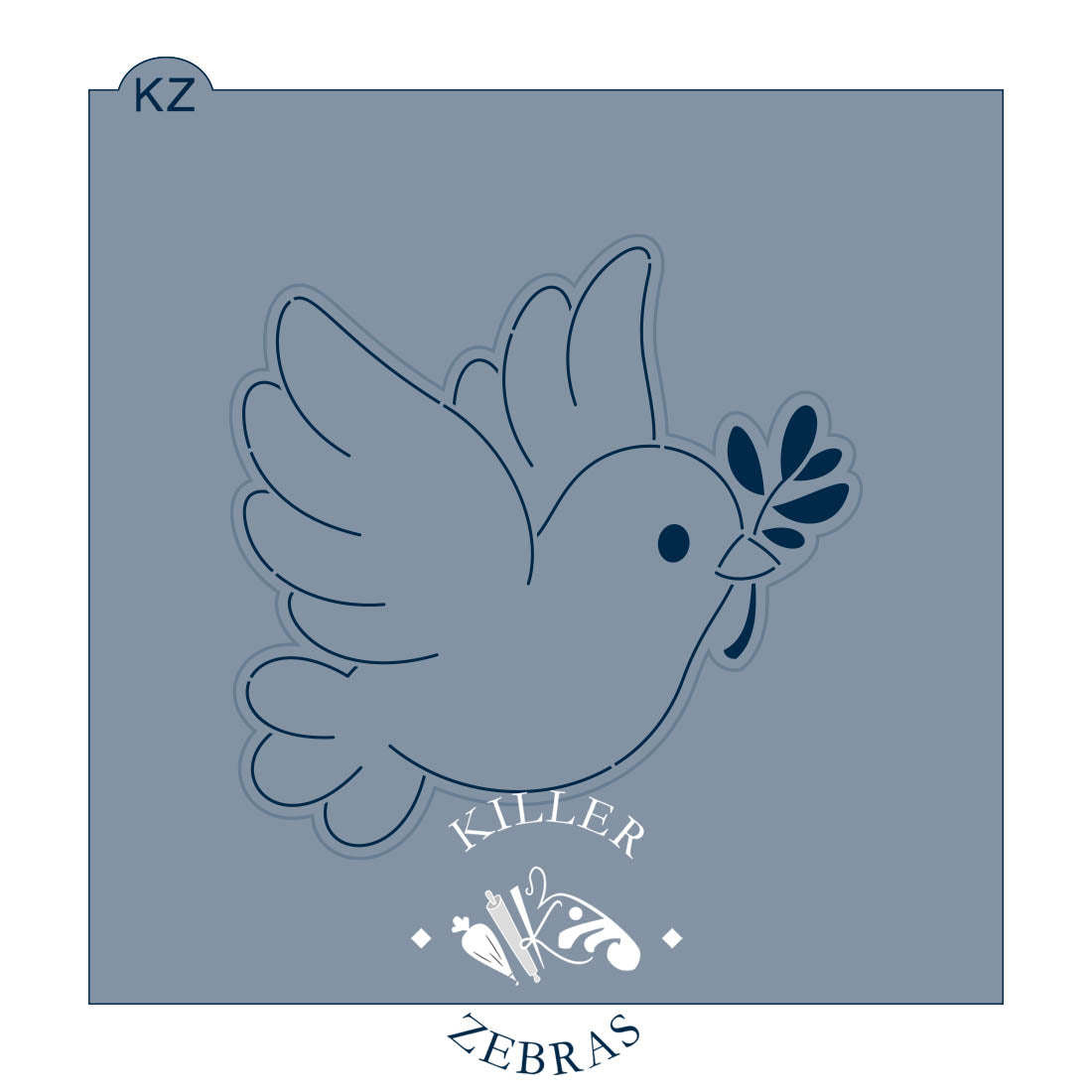 Cookie Cutters Dove with Branch – Cookie Cutter & Stencil Set