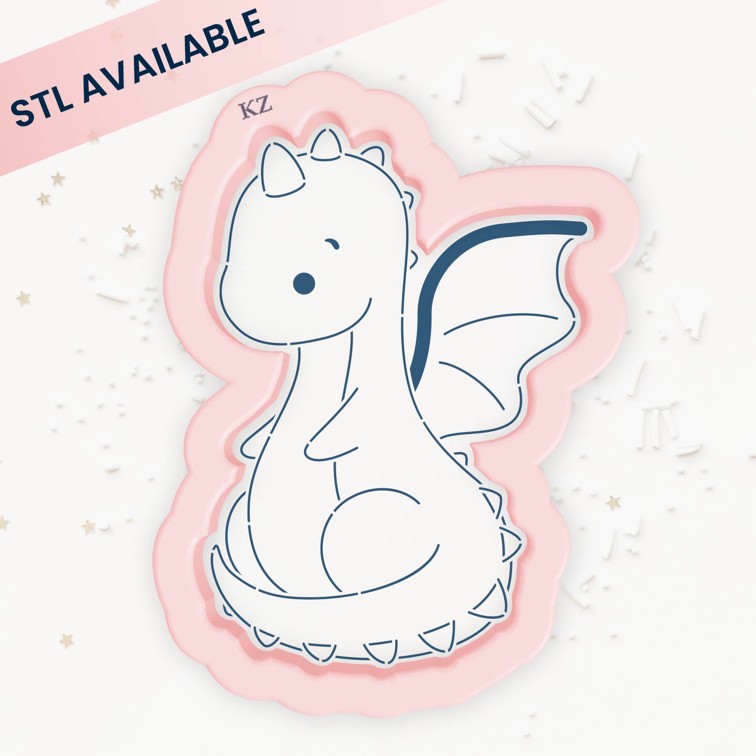 Cookie Cutters Dragon (Style 2) Cutter/Stencil