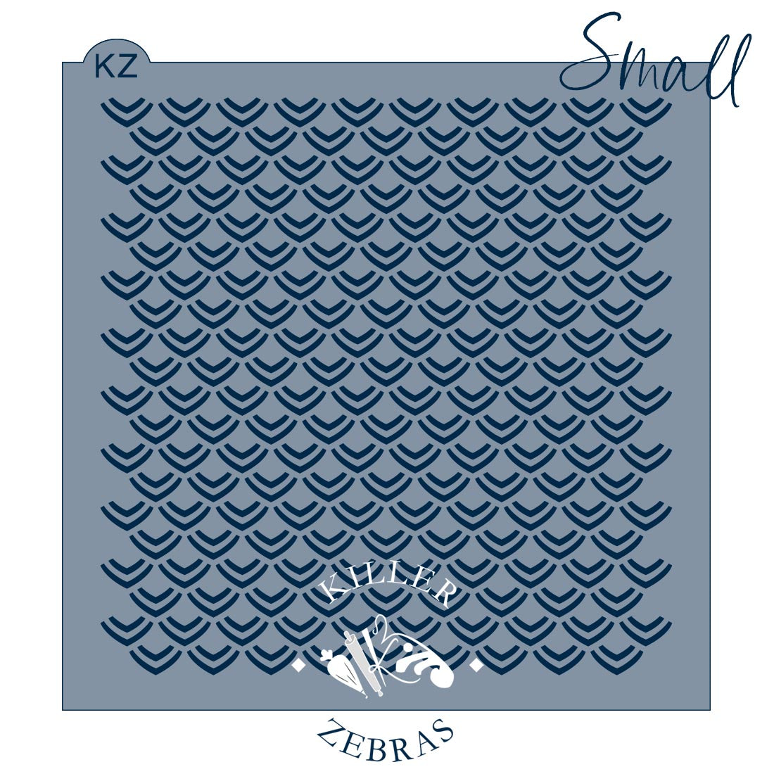 5.5 x 5.5 Stencil Dragon Scales Stencil Small