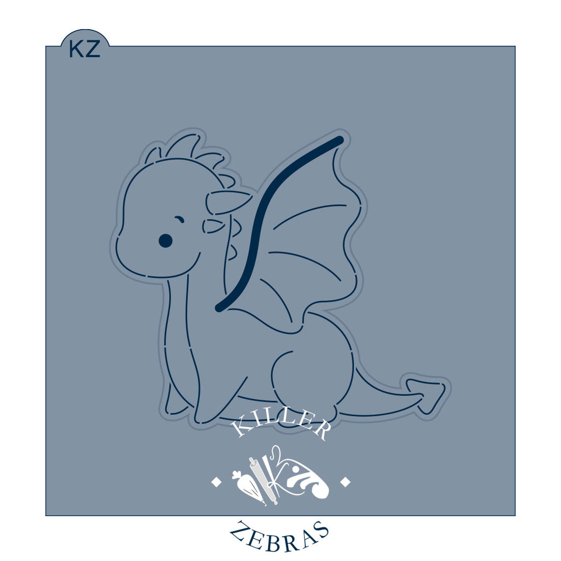 Cookie Cutters Dragon (Style 1) Cutter/Stencil