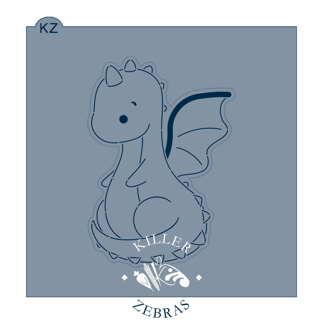 Cookie Cutters Dragon (Style 2) Cutter/Stencil