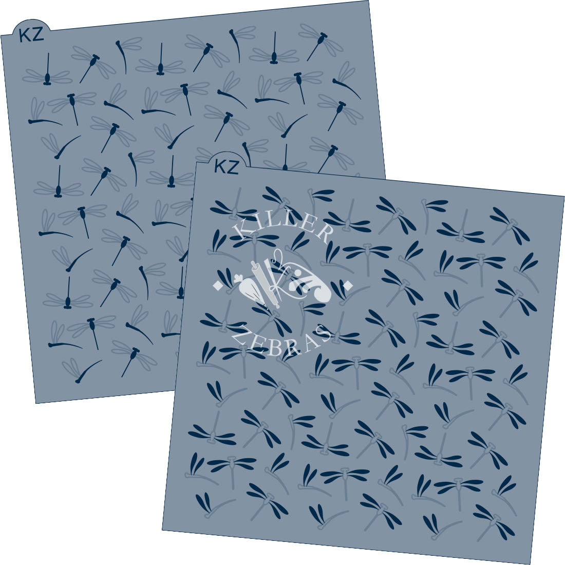 5.5 x 5.5 Stencil Dragonflies Layered Stencil