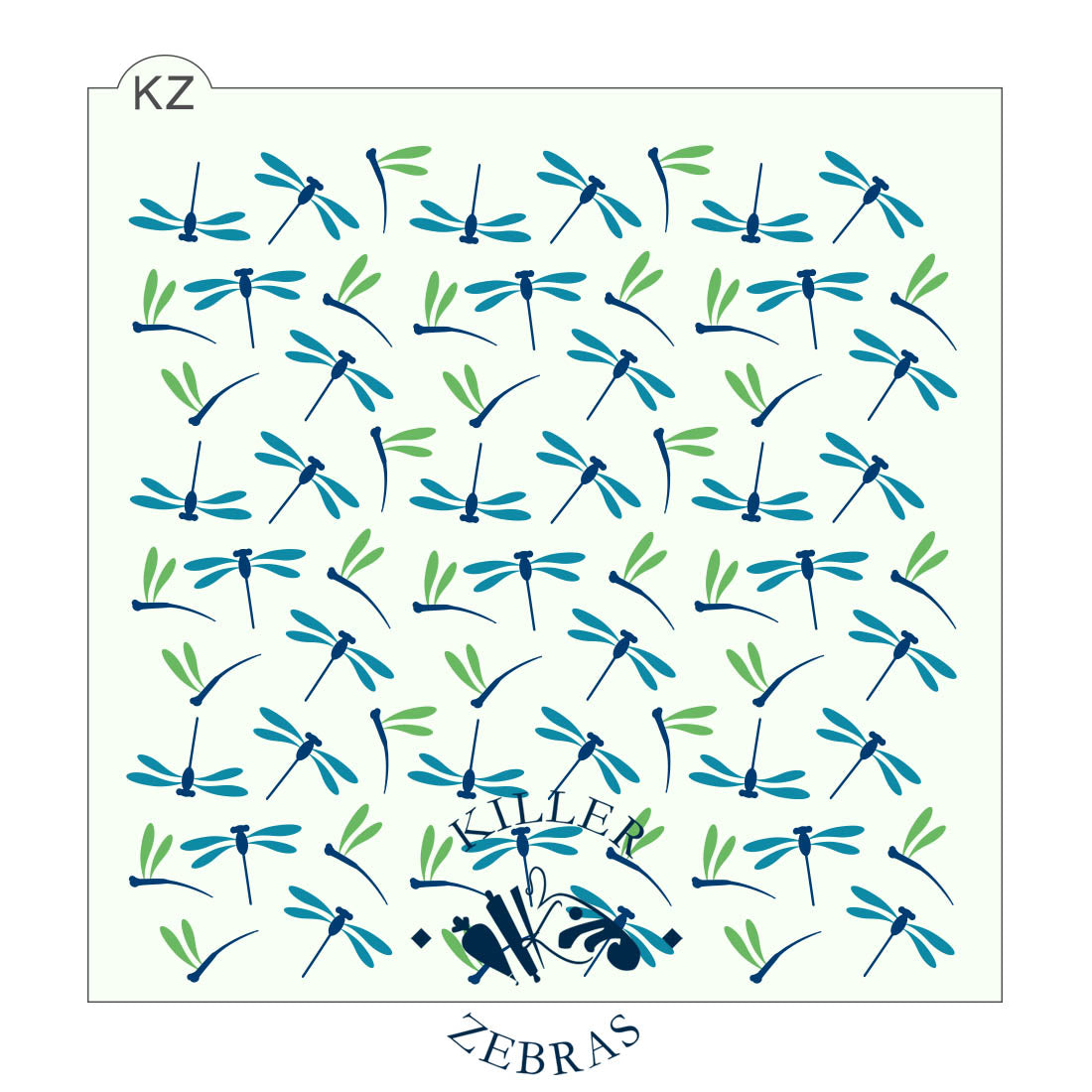 5.5 x 5.5 Stencil Dragonflies Layered Stencil 3 Part