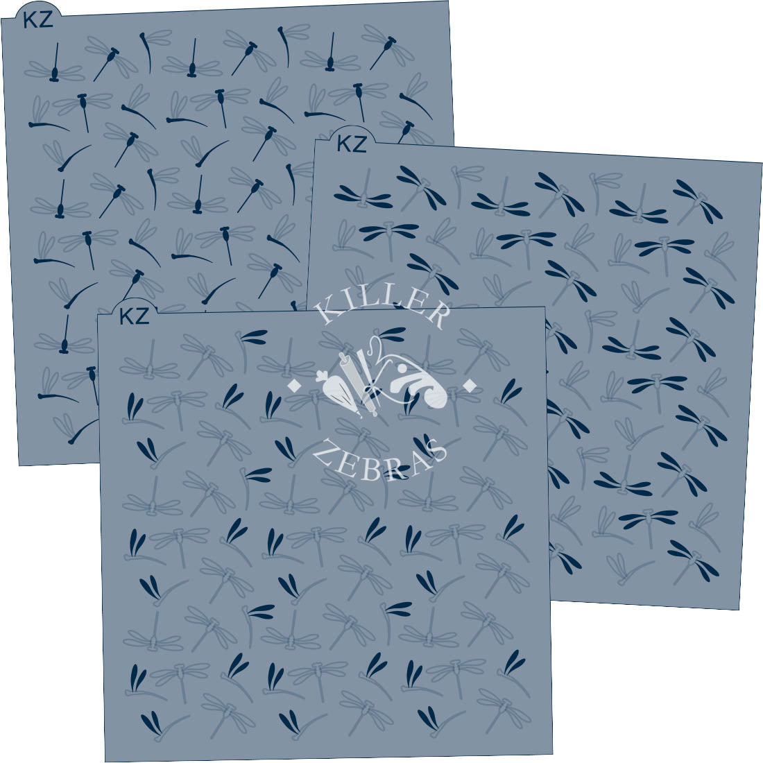 5.5 x 5.5 Stencil Dragonflies Layered Stencil