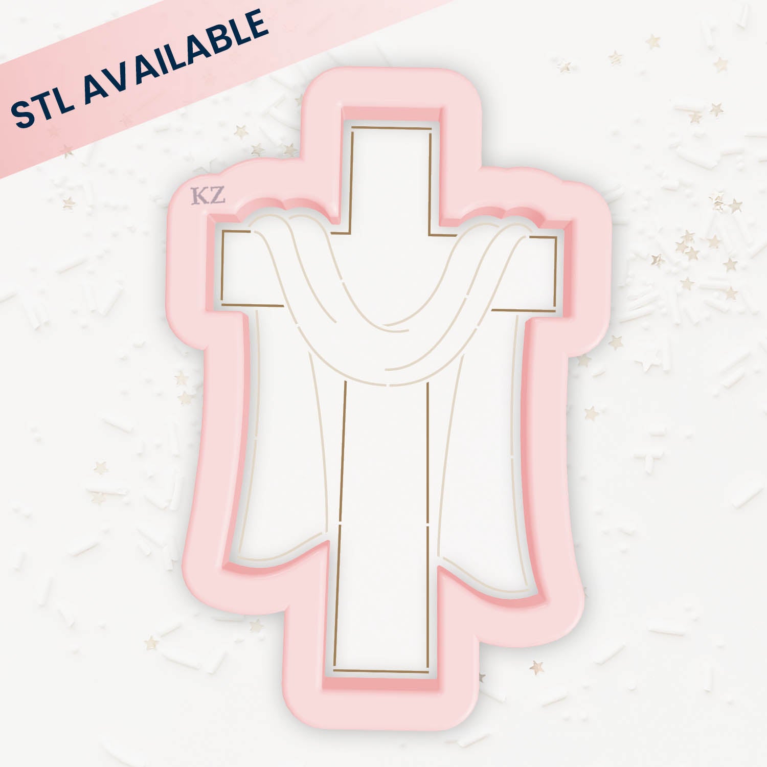 Cookie Cutters Draped Cross – Cookie Cutter & Stencil Set