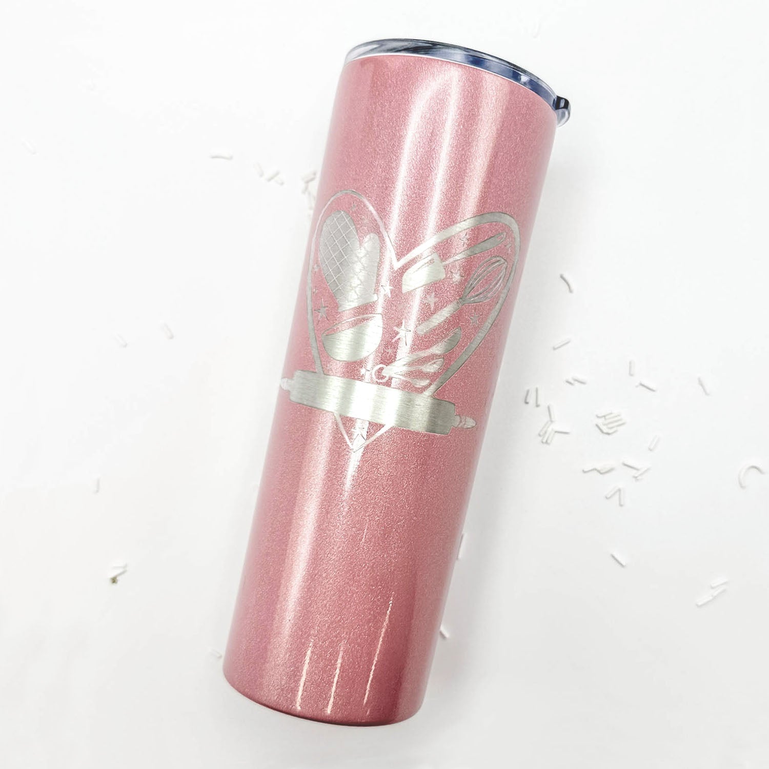 Tumbler Dusty Rose Glitter Stainless Steel 20 oz. Tumbler