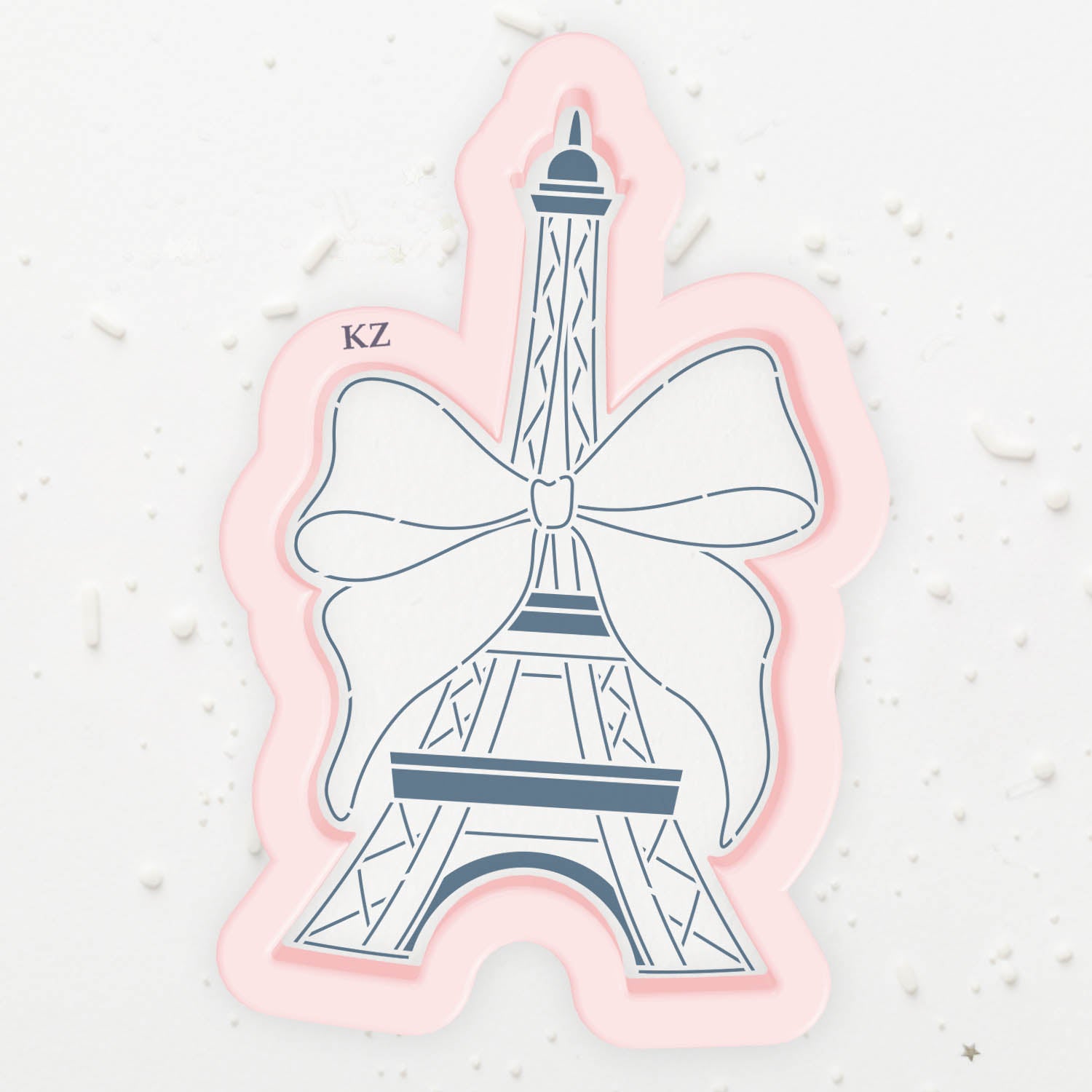 Cookie Cutters Eiffel Tower with Bow Cutter/Stencil