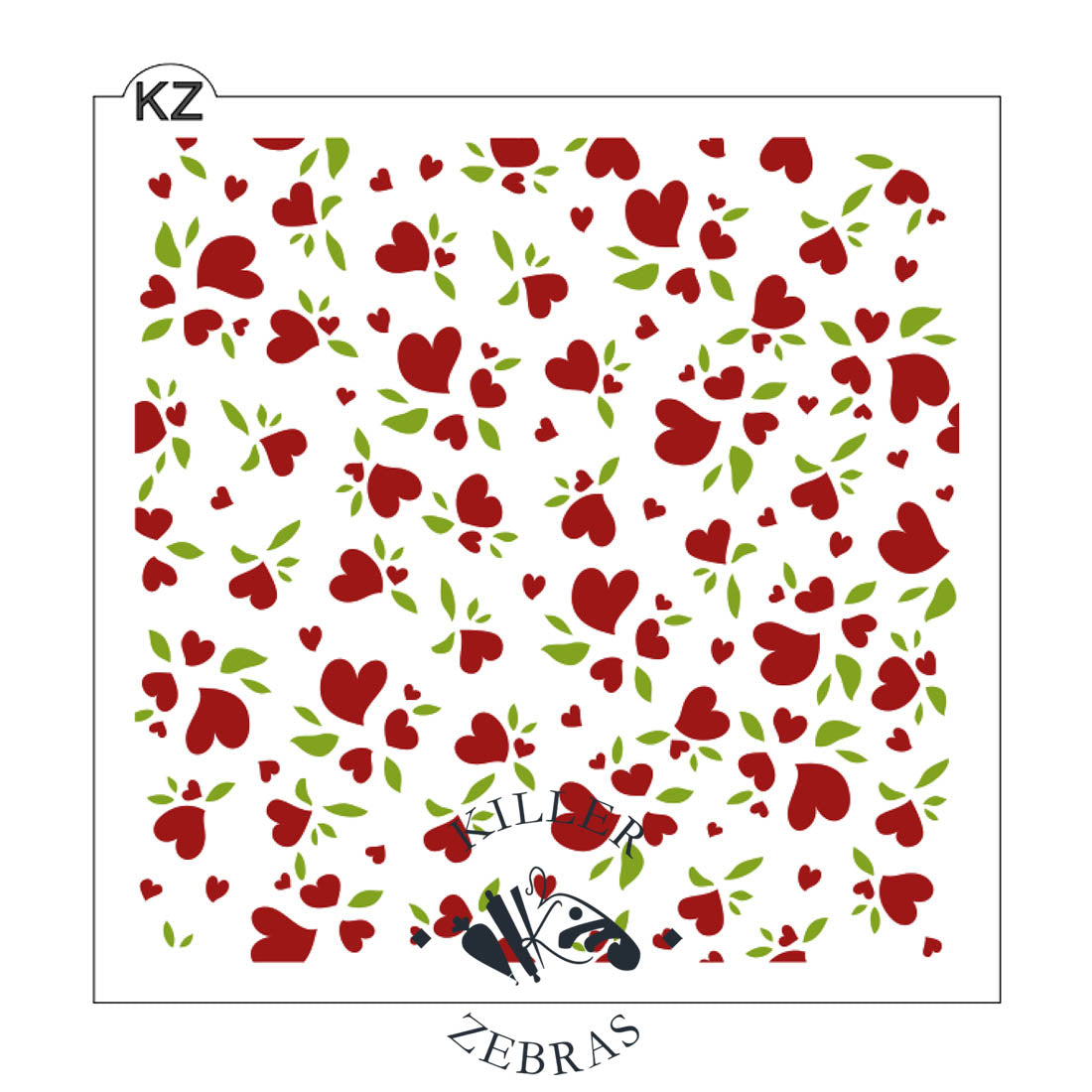 5.5 x 5.5 Stencil Heart of a Rose – Layered Cookie Stencil