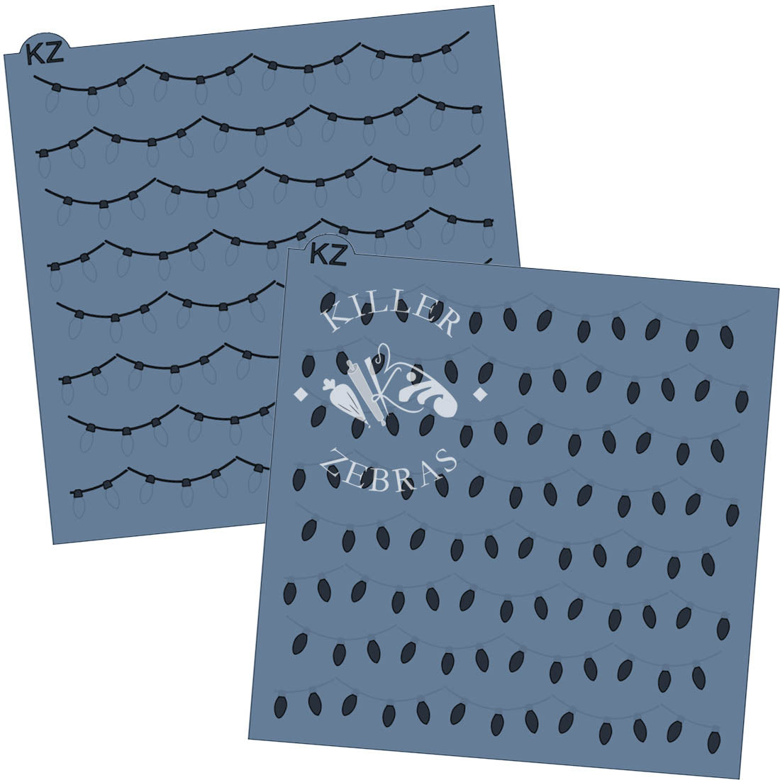 5.5 x 5.5 Stencil Fairy Lights 2 Part Stencil