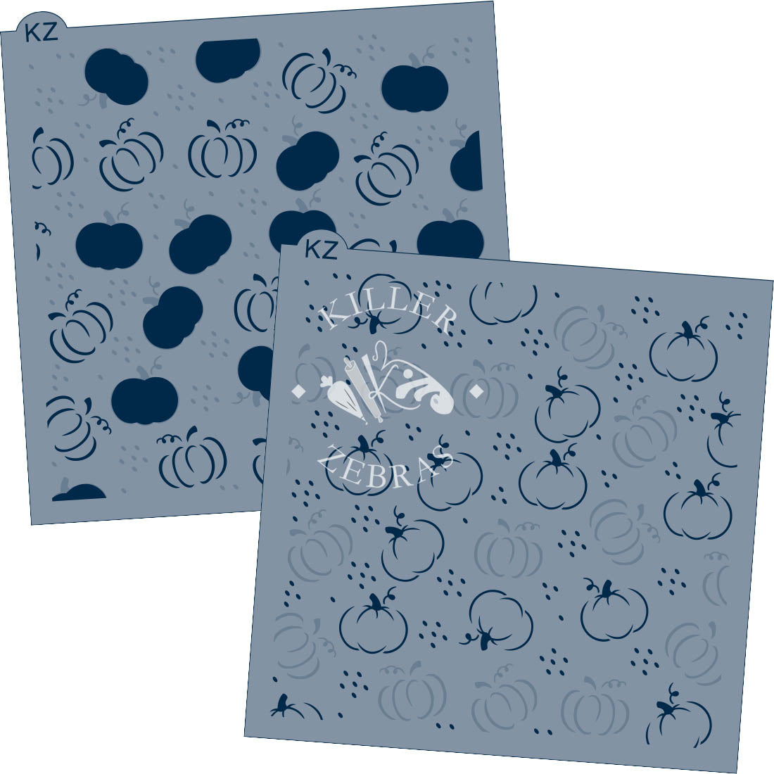 5.5 x 5.5 Stencil Fall Pumpkins – Layered Cookie Stencil
