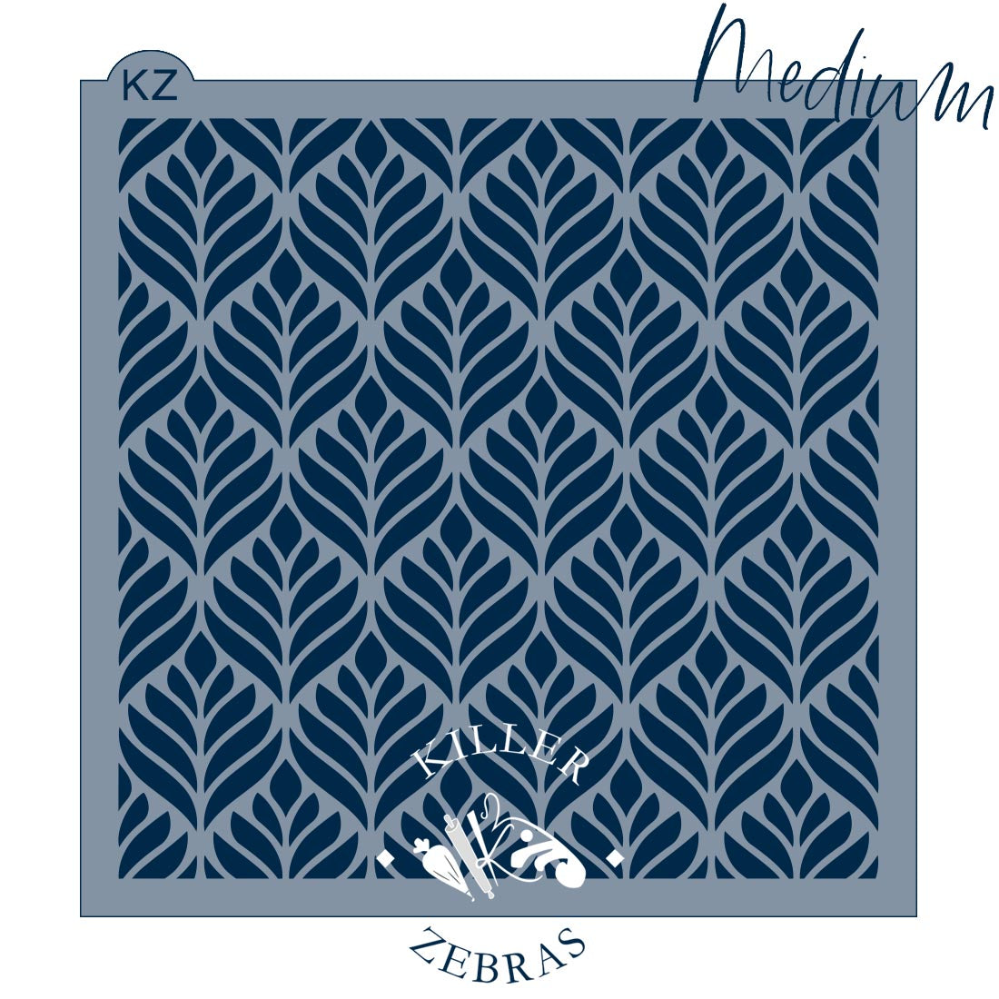 5.5 x 5.5 Stencil Fern Leaves Stencil Medium