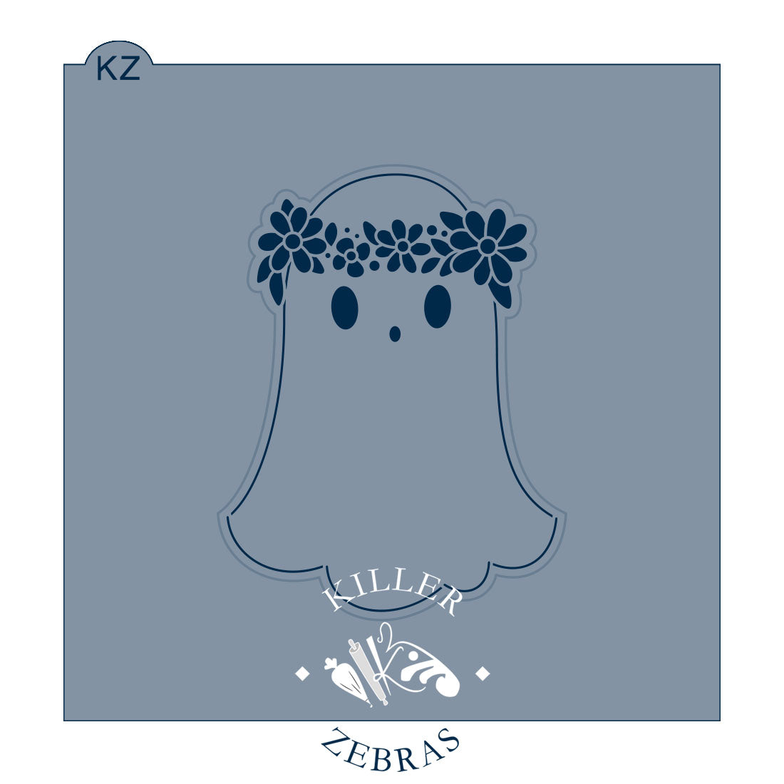 Cookie Cutters Flower Crown Ghost – Cookie Cutter & Stencil Set